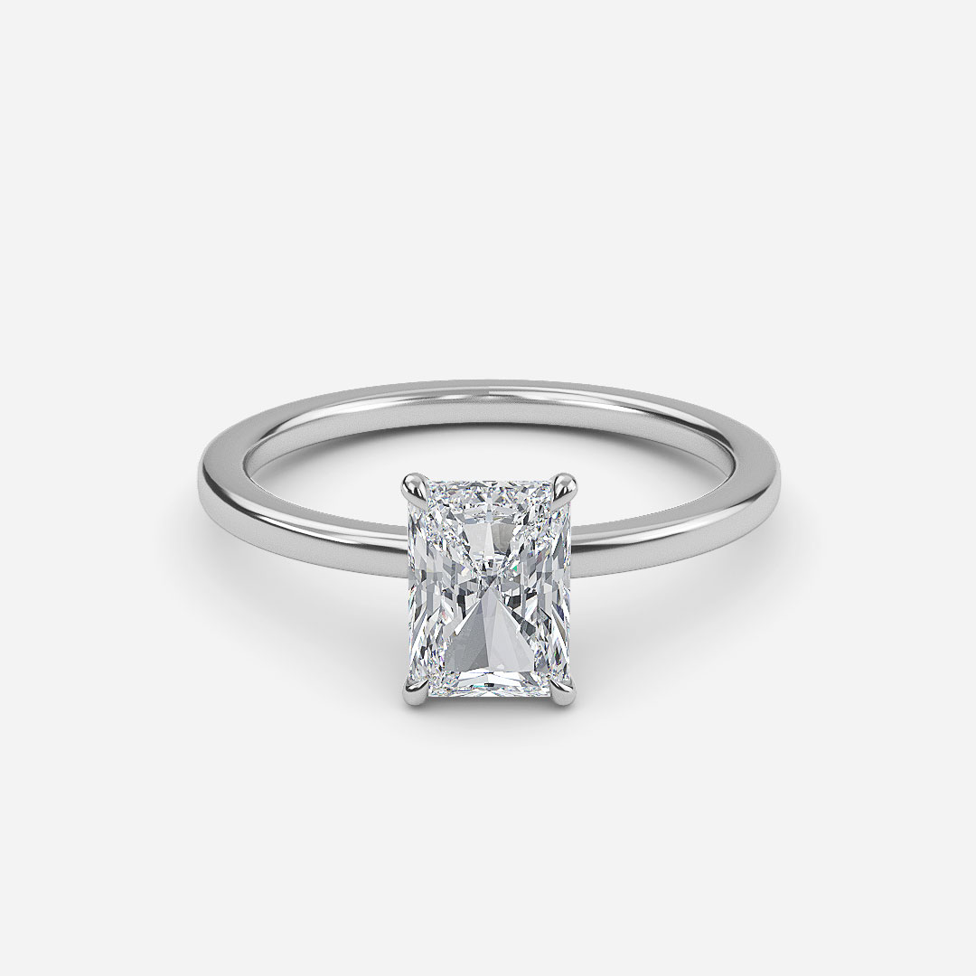 Lydia Radiant Solitaire Engagement Ring - Loose Grown Diamond