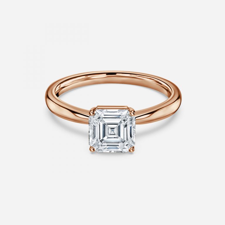 Esme Asscher Lab Grown Diamond Solitaire Engagement Ring