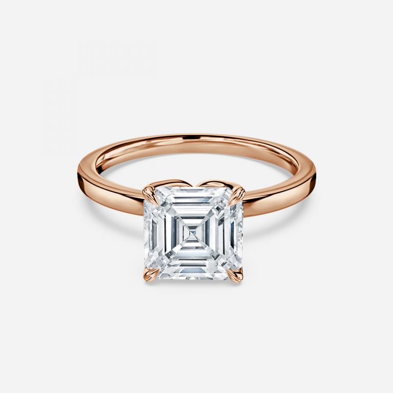 Kolm Asscher Lab Grown Diamond Solitaire Engagement Ring