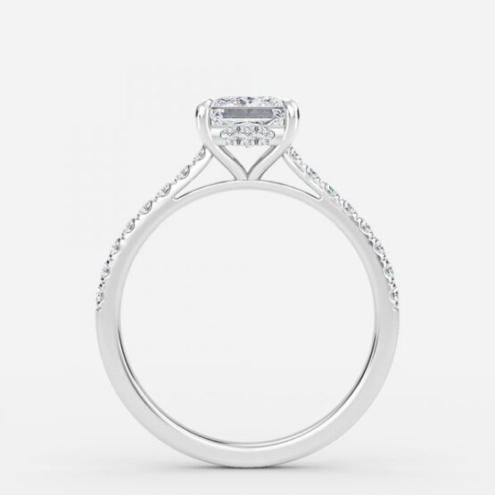 Versailles Princess Hidden Halo Lab Grown Diamond Engagement Ring