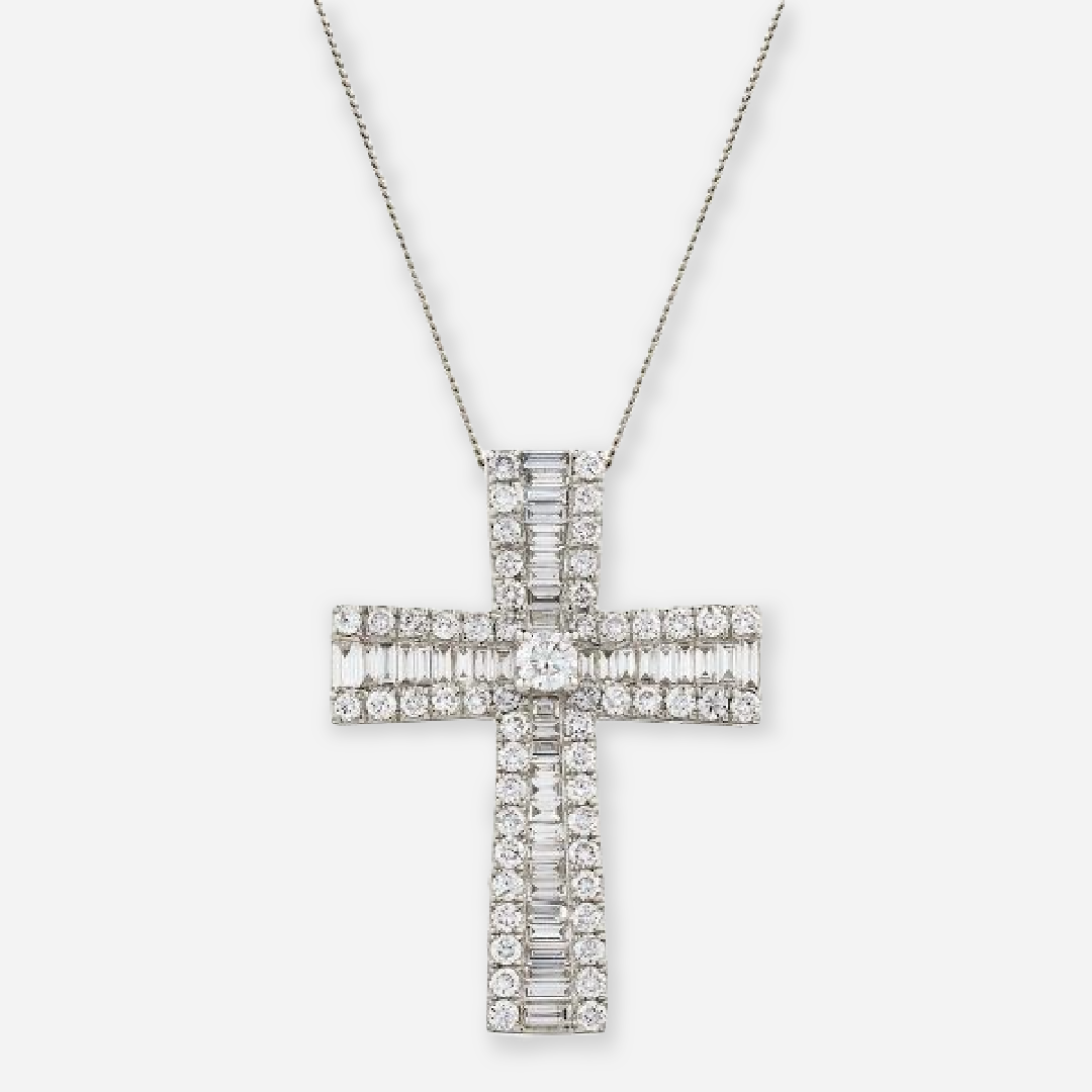 Lab Diamond Cross Pendant