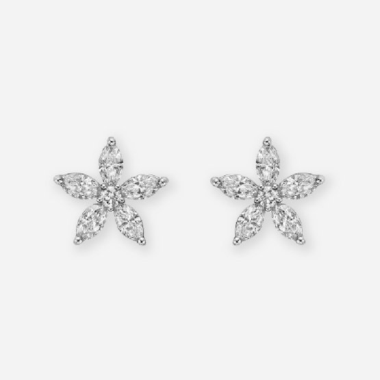 Diamond Lotus Flower Earrings – Greenleaf & Crosby