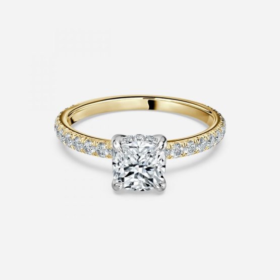 Sadie Cushion Hidden Halo Lab Grown Diamond Engagement Ring