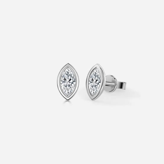 Zales 1/4 CT. T.w. Marquise Diamond Solitaire Stud Earrings in 10K White  Gold | CoolSprings Galleria