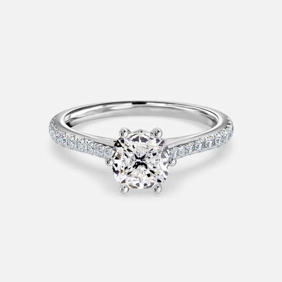 Shyam Cushion Lab Grown Diamond Engagement Ring